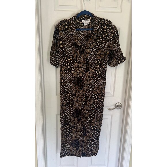 Liberty Fashions Dresses & Skirts - Vintage 90's Liberty Fashions Rayon Short Sleeve Maxi Length Dress Size XL